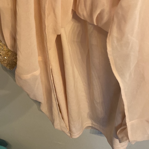 ASOS one shoulder pink chiffon dress - Picture 4 of 6